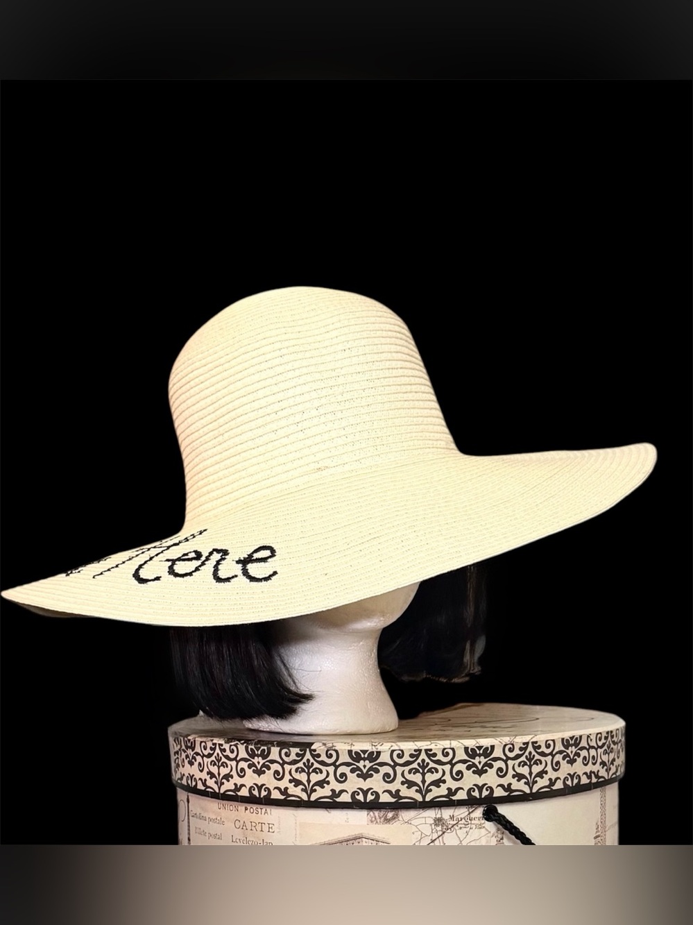 TART ‘Beach Hair Don’t Care’ 17” Wide Brim Paper Floppy Hat OS NWT - Picture 3 of 4